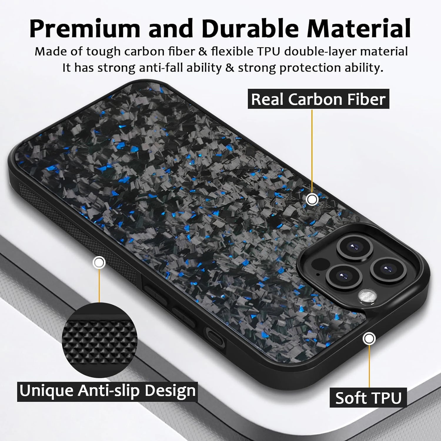 Forged Carbon Fiber TPU Phone Case Forged Carbon Fiber TPU Phone Case
